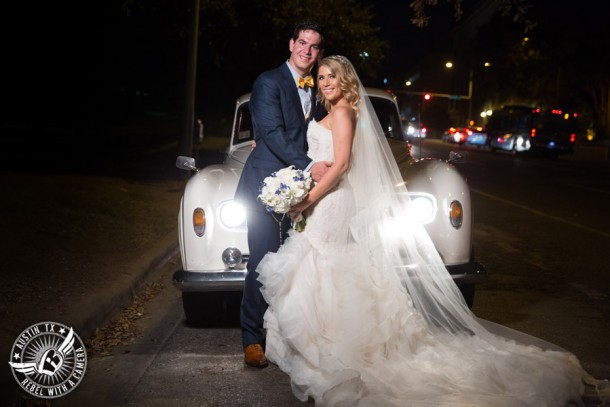 Glamorous wedding pictures at the Driskill Hotel in Austin, Texas